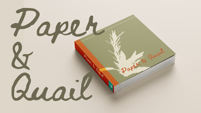Paper ﹠ Quail coffee table book design