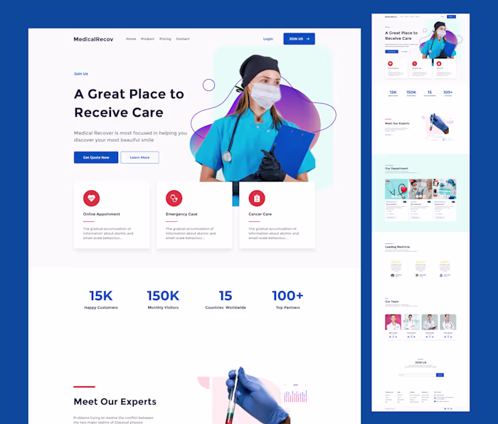 Medical Landing Page Design