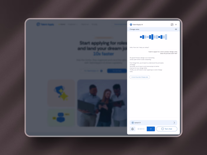 TalentApply AI Website Interaction & Engagement Chat With AI