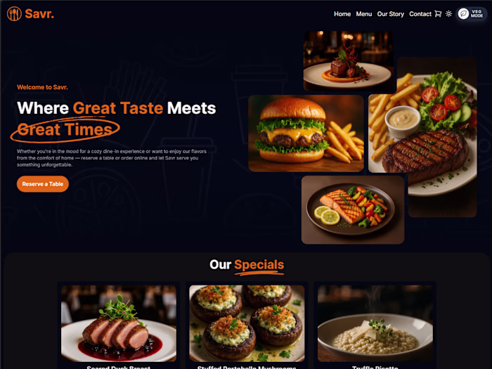 Restaurant Food Ordering site