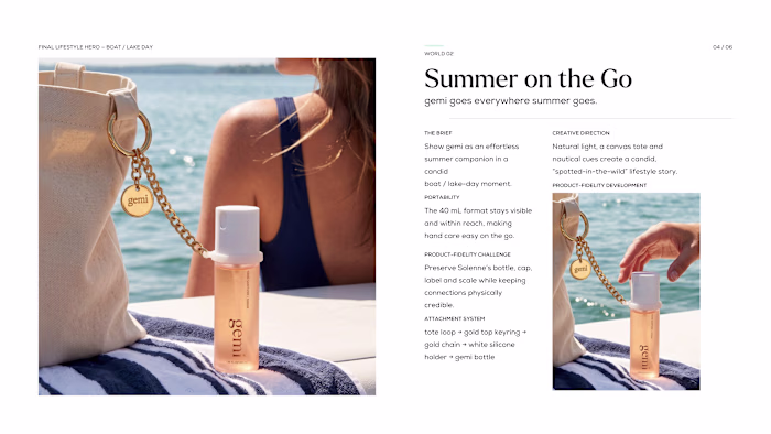 AI-assisted lifestyle campaign positioning gemi’s