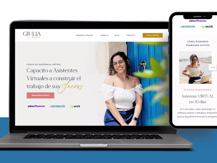 Showit Website Design for Coach Giulia Chilin