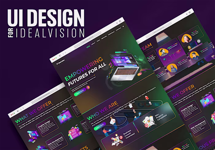 UI Design for IdealVision on Behance
