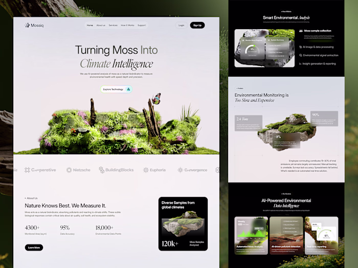 Climate Intelligence Landing Page Design