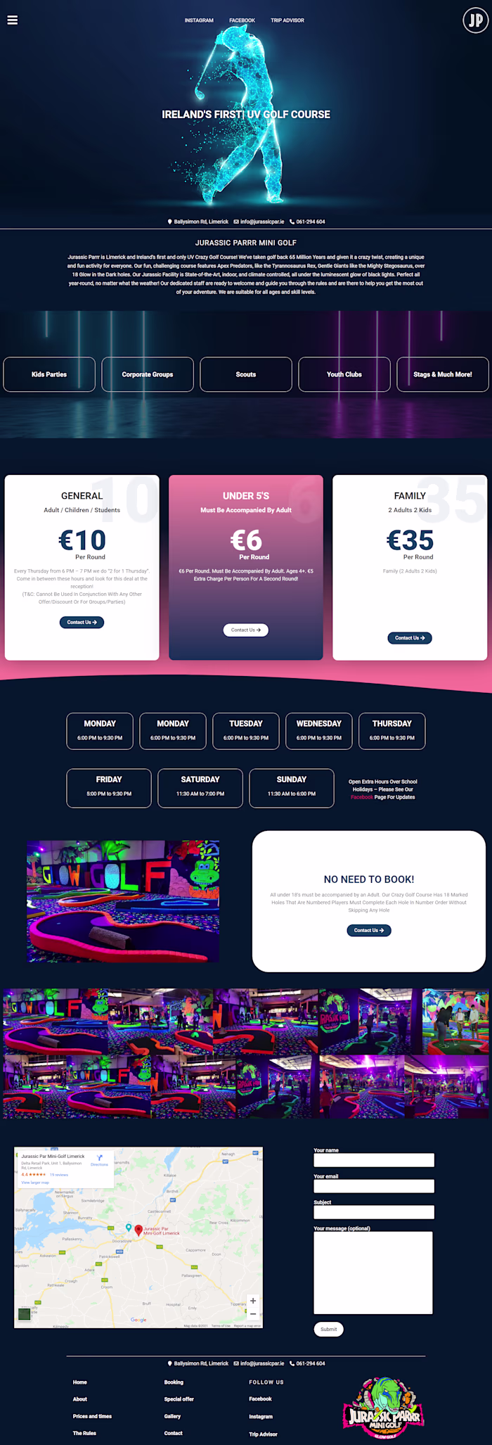 Web Design - Jurassic Parrr