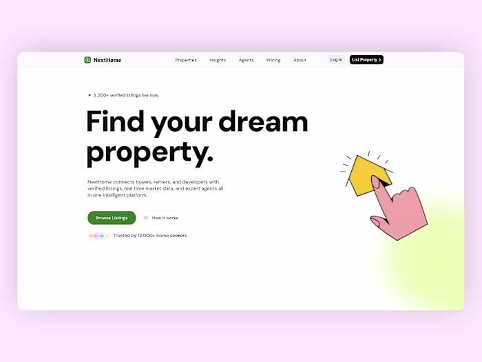Next Home - Hero Section