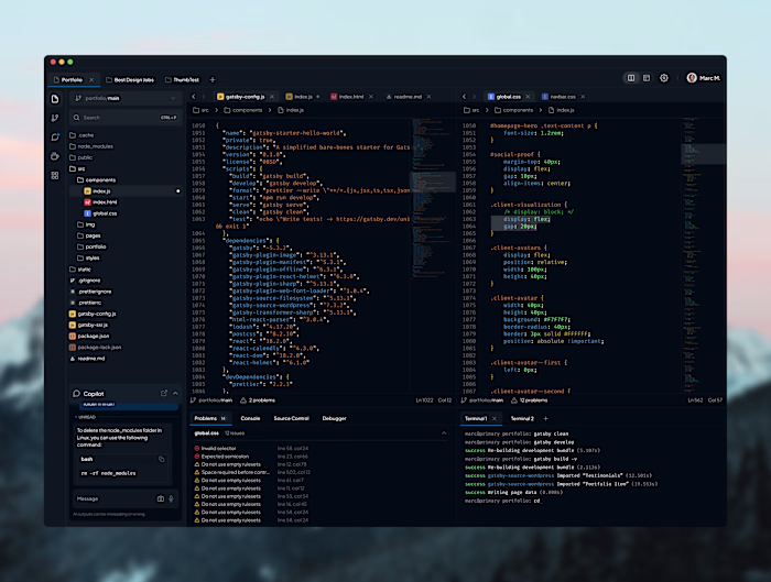VSCode – Experimental redesign