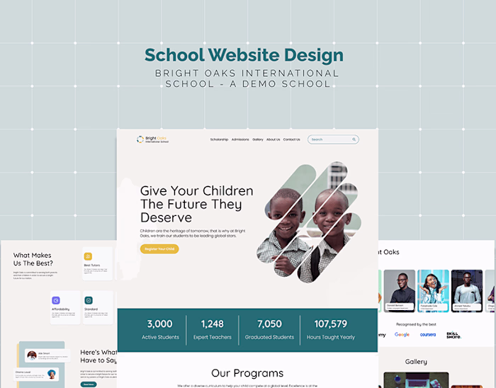 User-Friendly School Website Interface Design