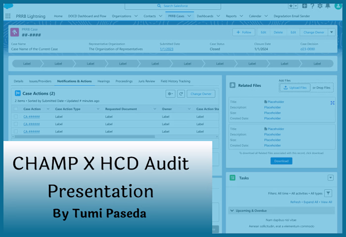 Enhancing User Experience for CHAMP Salesforce Platform
