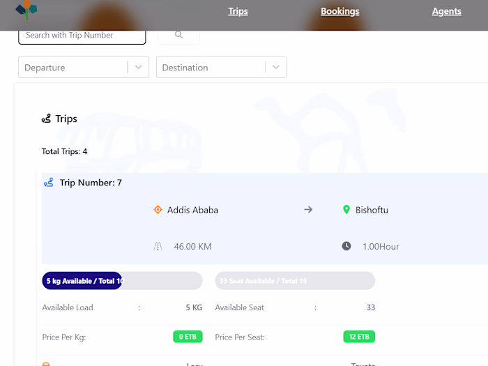 Trip Booking Site