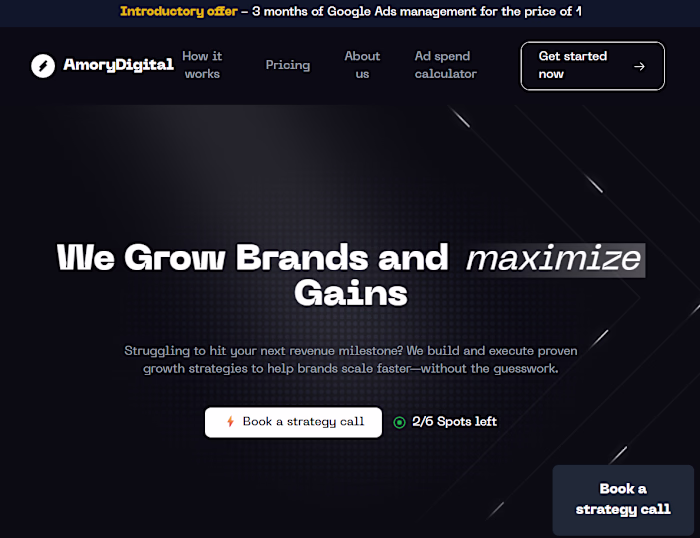 Amory Digital Website Design