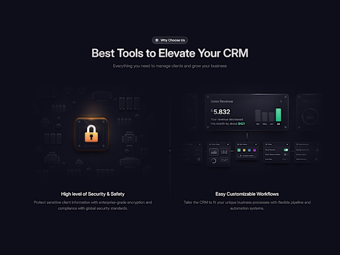 Another Section for Saas CRM Website