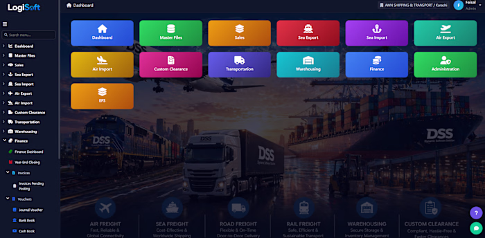LogiSoft is a freight-forwarding ERP