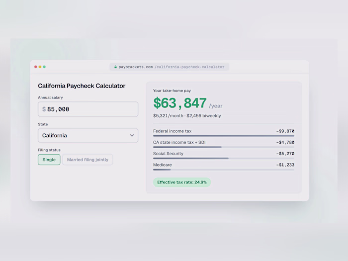 PayBrackets: US Take-Home Pay Calculator