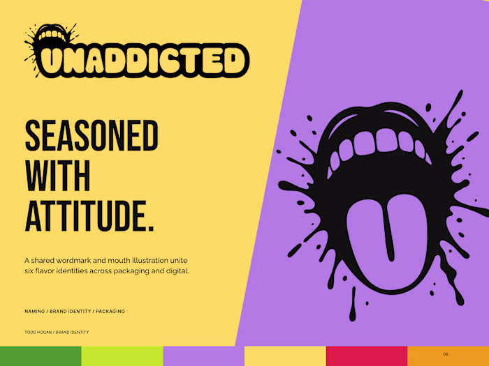 Unaddicted — Brand Identity & Food Packaging