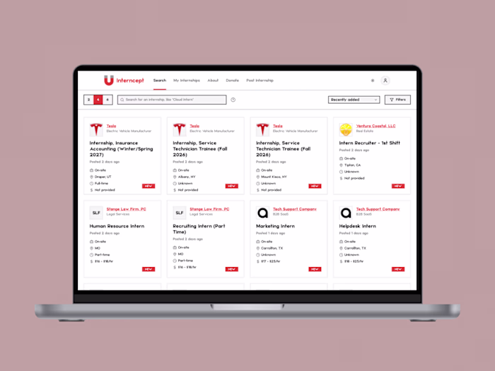 Interncept: Product Design & AI-Assisted Build