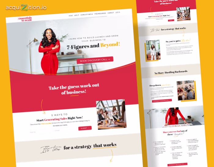 Essentials to Scale – Kajabi Website The Brief The client ne...