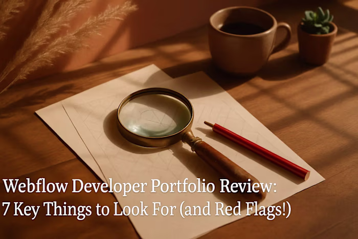 Webflow Developer Portfolio Review: 7 Key Things to Look For (and Red Flags!)