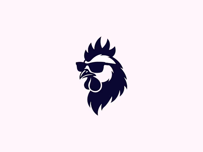stylish rooster logo