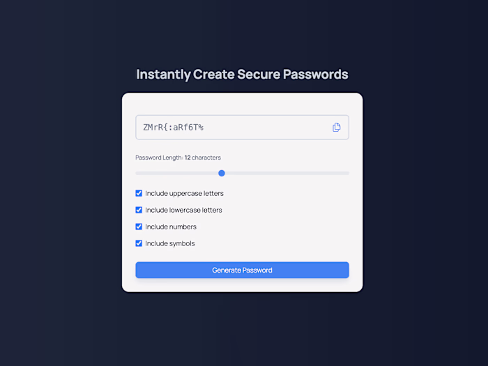 Secure Password Generator