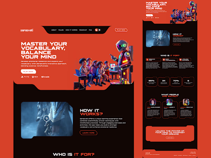 Gamified Language Learning Website Design