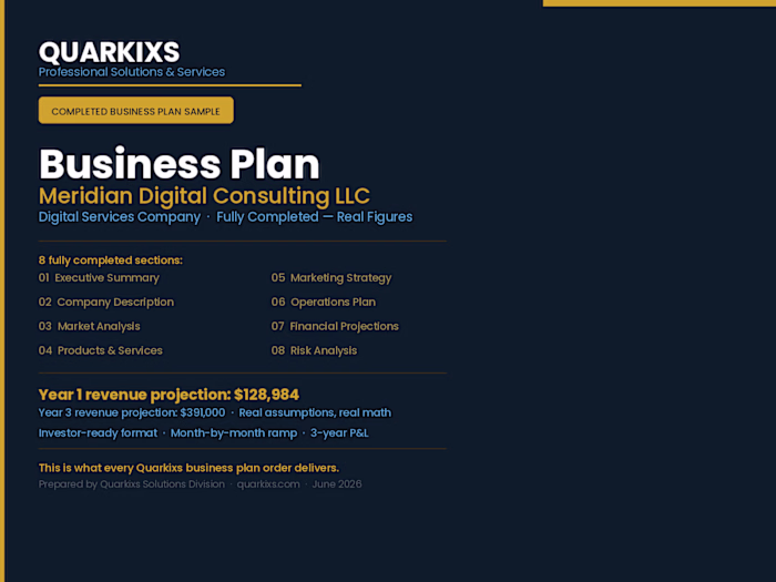 Comprehensive Digital Services Company Business Plan