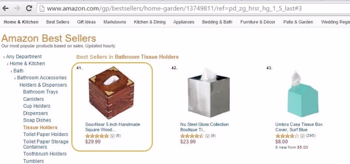 SouvNear in Amazon Bestsellers' Categories