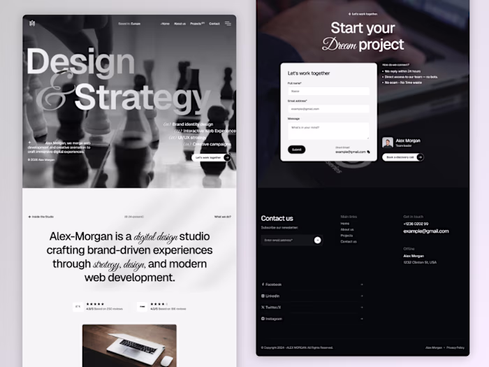 Design Studio Landing Page Creation