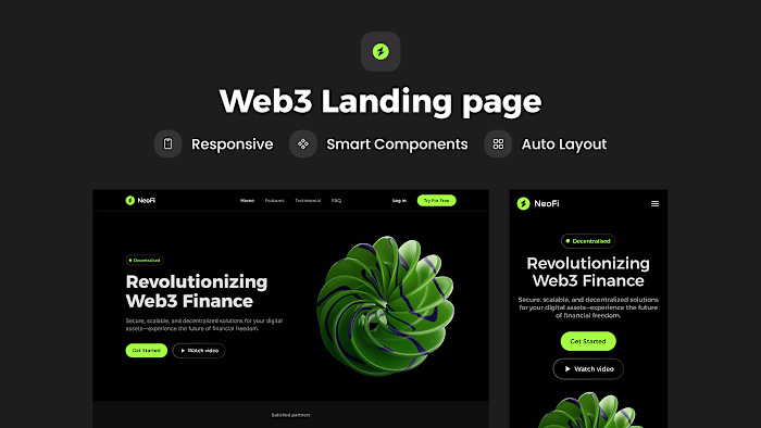 Web3 Landing Page Design – Modern Blockchain Experience