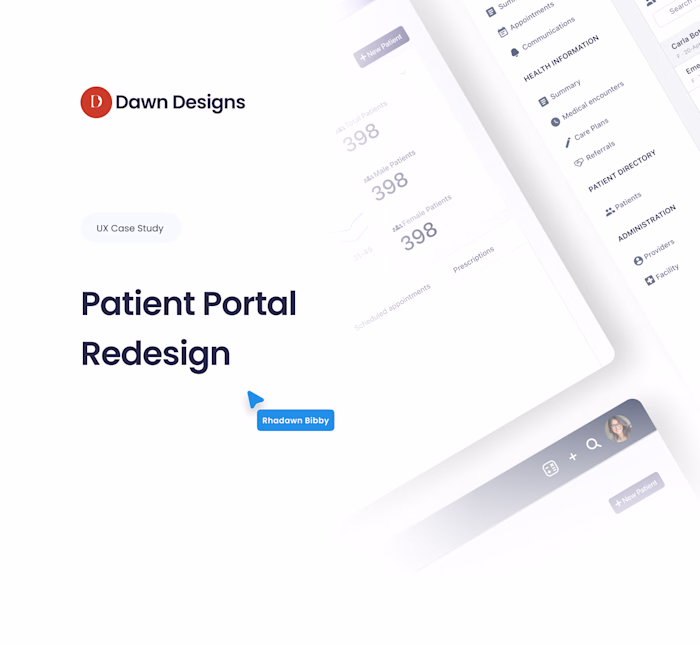 Medial Health patiant portal redesign