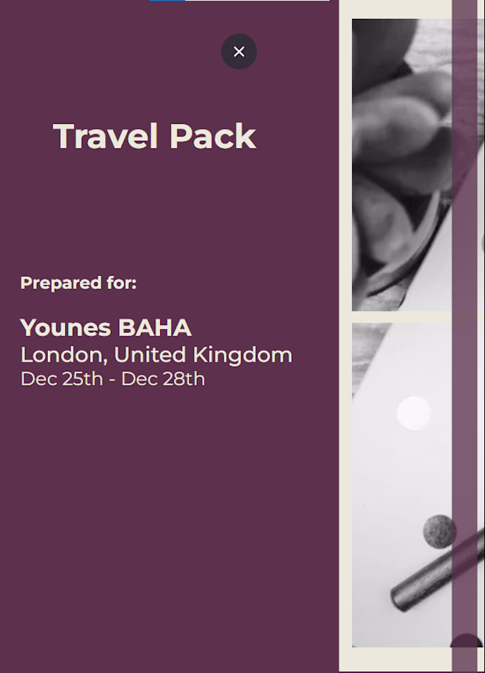 Travel Management: Creating a Travel Pack.
