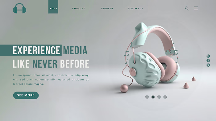 Random Landing Page design
