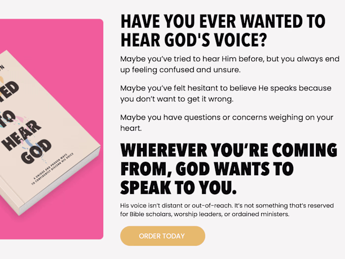 Created to Hear God Sales Page