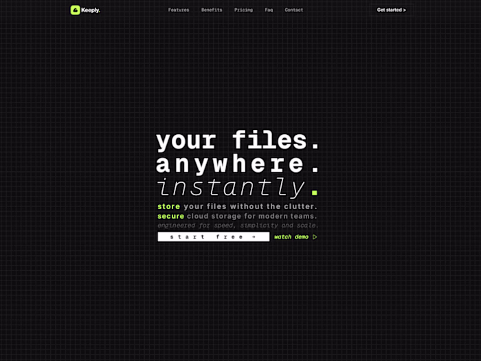 A modern SaaS website for
