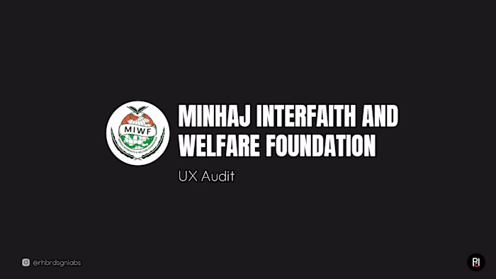 MIWF UX Audit + Web design
