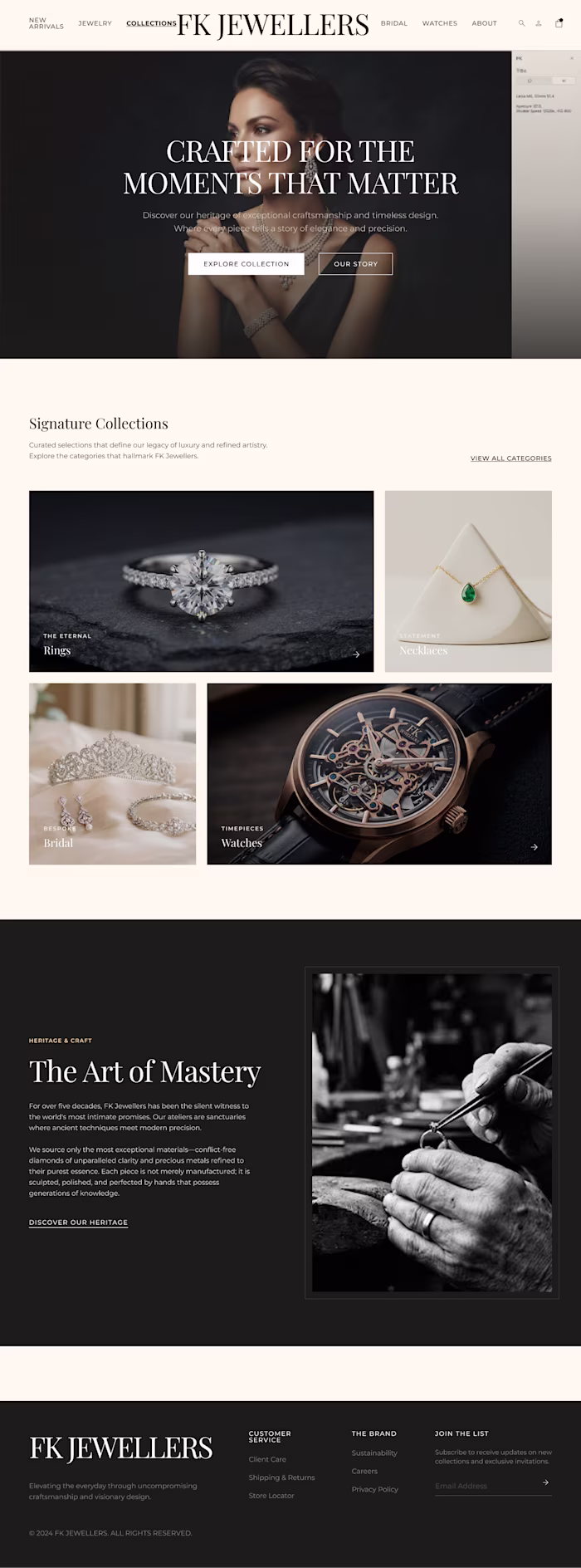 FK Jewellers — Luxury E-commerce Website Design