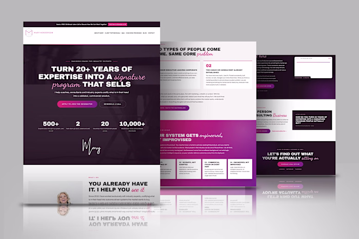 squarespace Expert Consulting & Signature Program Website Design