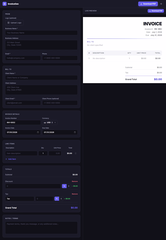 I built a web app