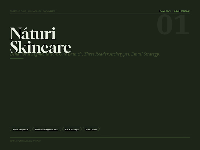 Náturi Skincare - Email Launch
