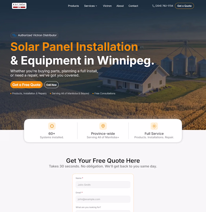 Full website re-design including improved SEO and sales copy