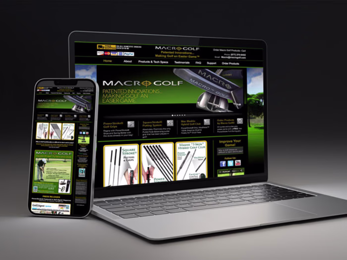 MACRO GOLF | 2006 Expression Engine CMS, E-commerce, Web Design