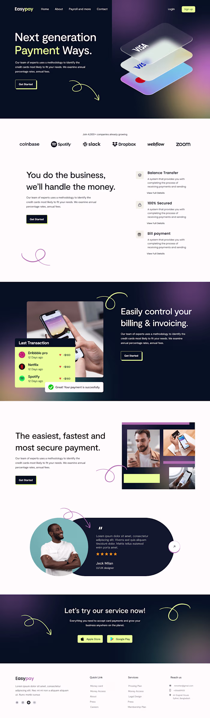 SaaS Landing Page Ui/Ux design
