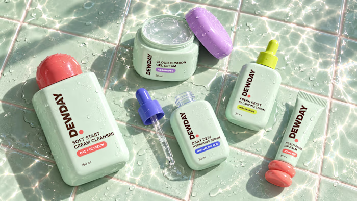 DEWDAY Skincare Brand Identity & Packaging Design