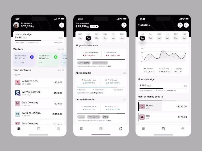 Wealth Management & QR Payment App Design