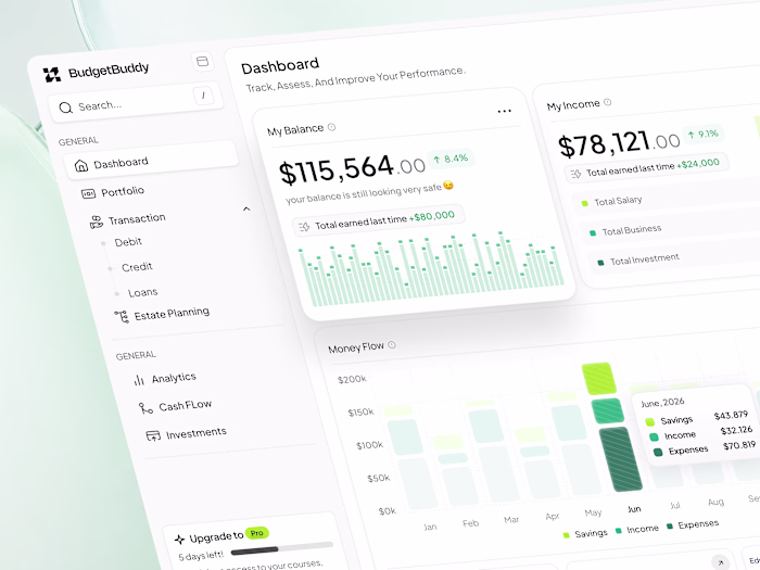 BudgetBuddy Financial Dashboard Design