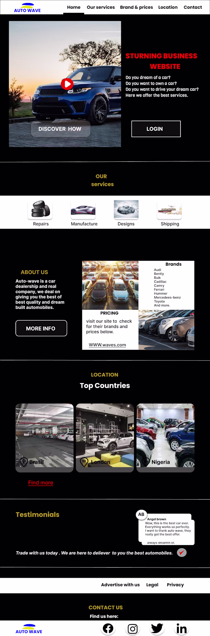 A landing page