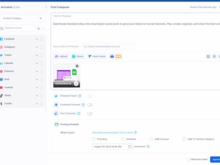 Web App(Social Media Management)