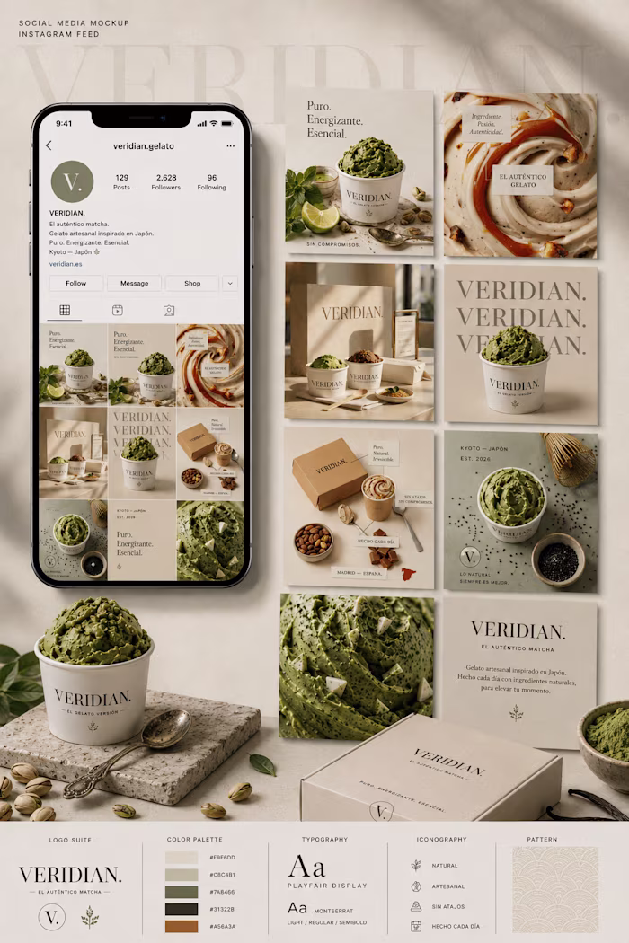 Premium Matcha Brand Identity & Social Media Campaign