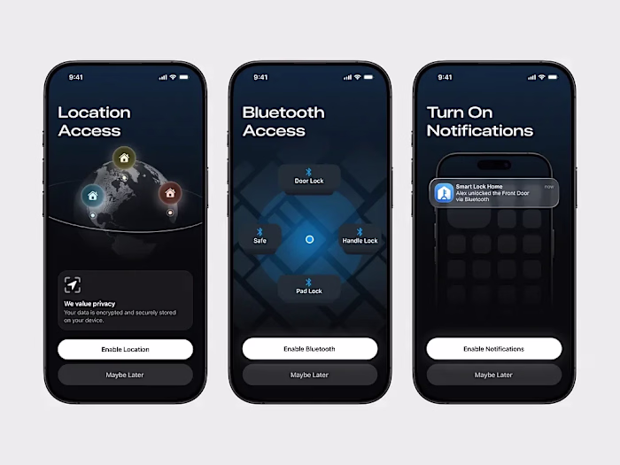 Smart Lock App Onboarding Permission Access