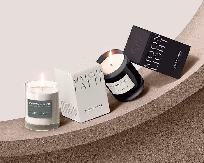 Scratch & wick candle branding
